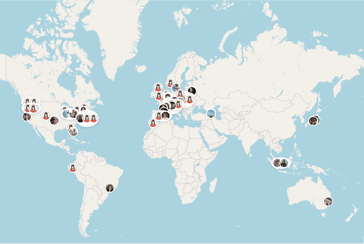 Preview of the UWC Dilijan Alumni world map